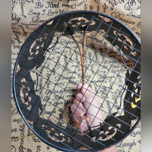 Rare Vintage metal and wire jack o lantern Halloween basket decor 🎃🎃🎃 - Picture 8 of 9